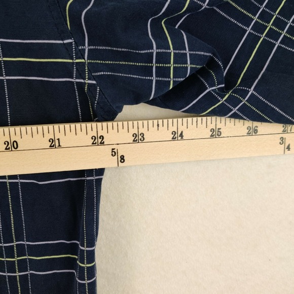 Bolle Men's Polo Shirt Golf Blue Plaid Size Large - Picture 9 of 10